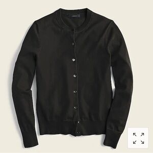 NWT J.Crew Cotton-blend Jackie cardigan sweater Button Down (E8447) ~ Black ~ XS
